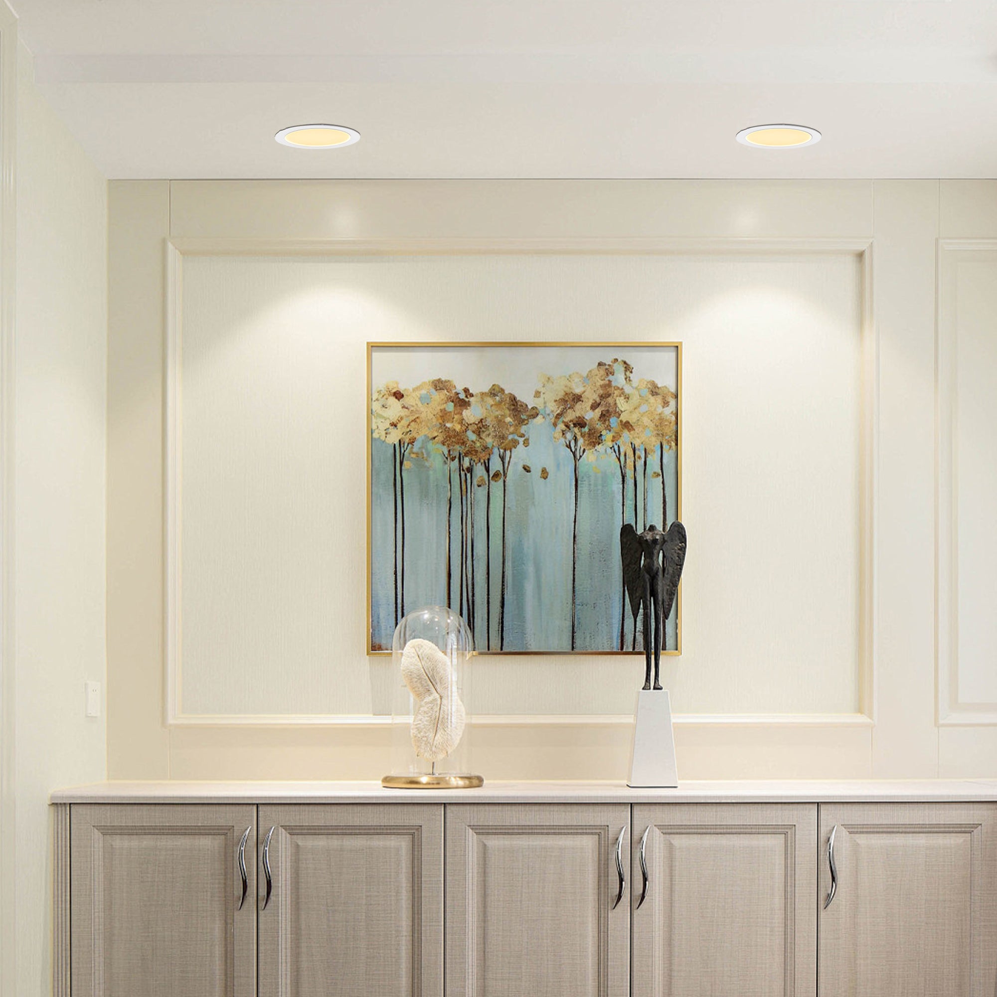 6 Inch LED Recessed Ceiling Lights, 12-Pack Ultra-Thin With Junction Box, 5 Color Temperature Options 2700K-5000K, 12W 1
