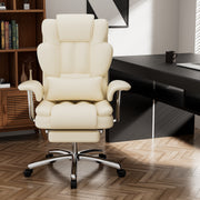Office Chair, Big And Tall Executive Office Chair With Footrest, Leather Computer Chair, Ergonomic Reclining Chair High