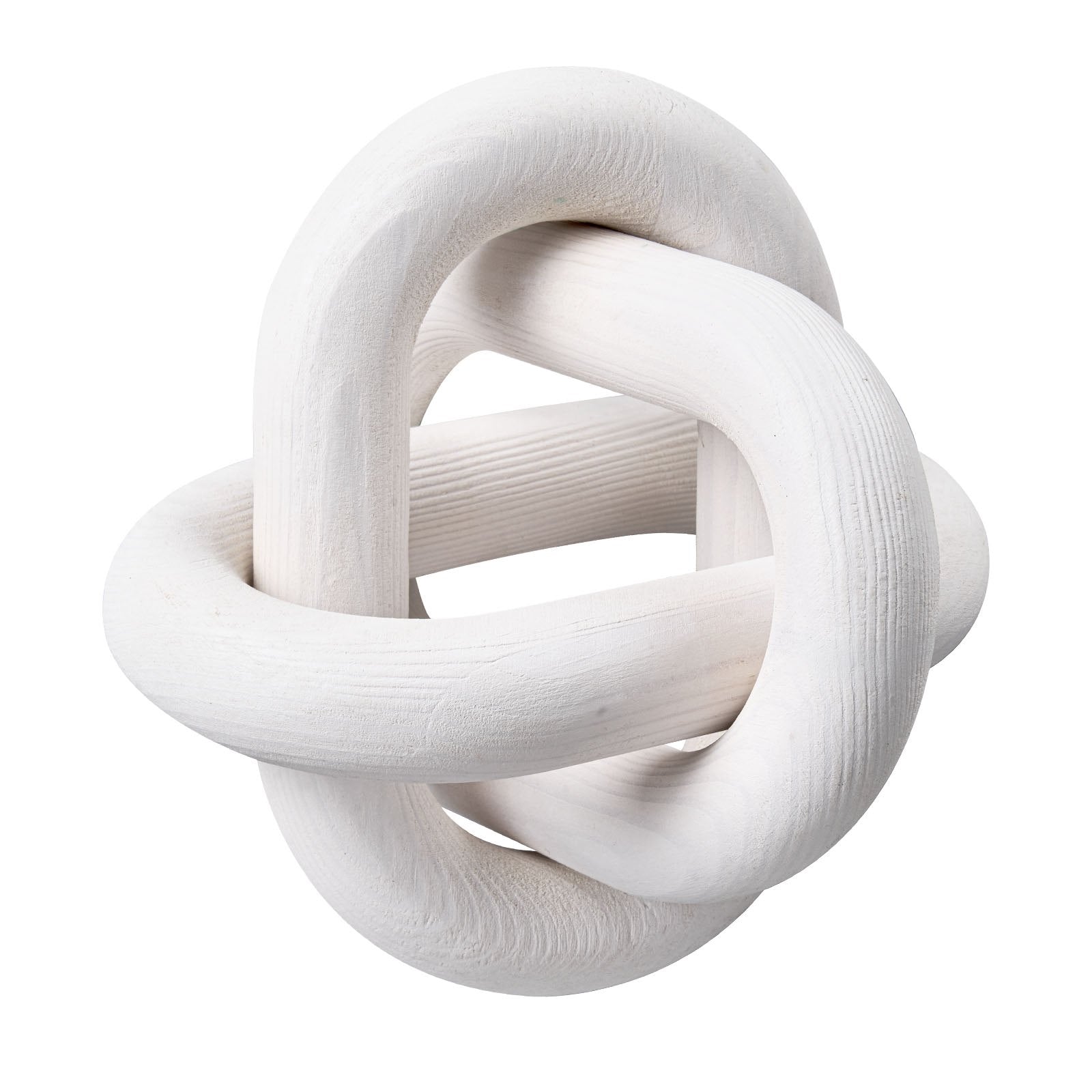 Wood Chain Link Decor, 3 Link, Hand Carved Wooden Knot Decor, Coffee Table Decoration Modern Shelf Accents, Decorative O