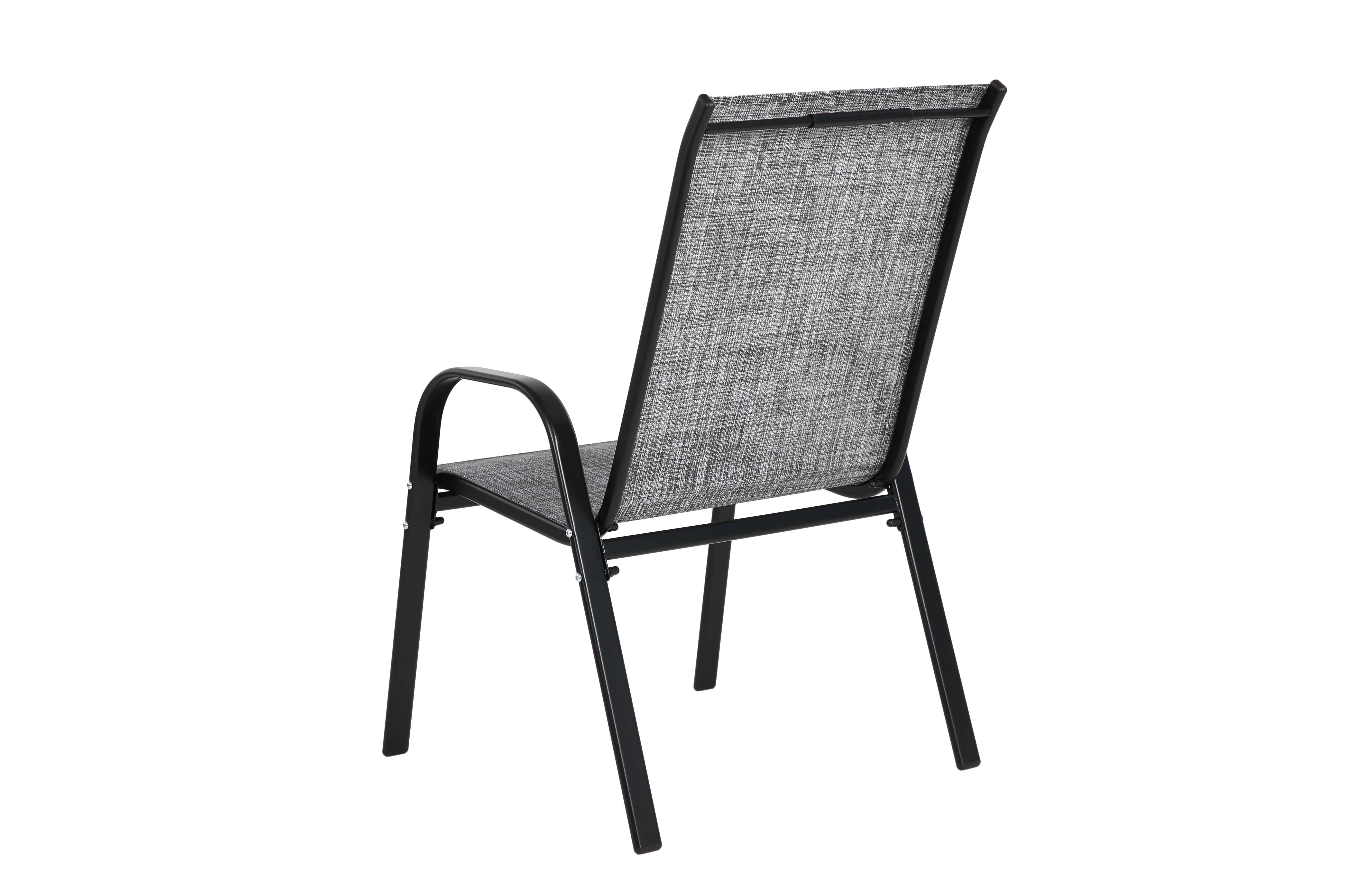 6 Piece Patio Chairs, Outdoor Camping Chairs With Breathable Textilene Fabric, Set Of 2 Garden Chairs With Armrest High