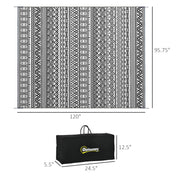 Reversible Outdoor Rug Carpet RV Camping Rugs with Carry Bag