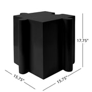 3-Piece Artistic Puzzle Table Set,Modular MGO Side Tables With Interlocking Design  2 Convex & 1 Concave , 200lb Capacit