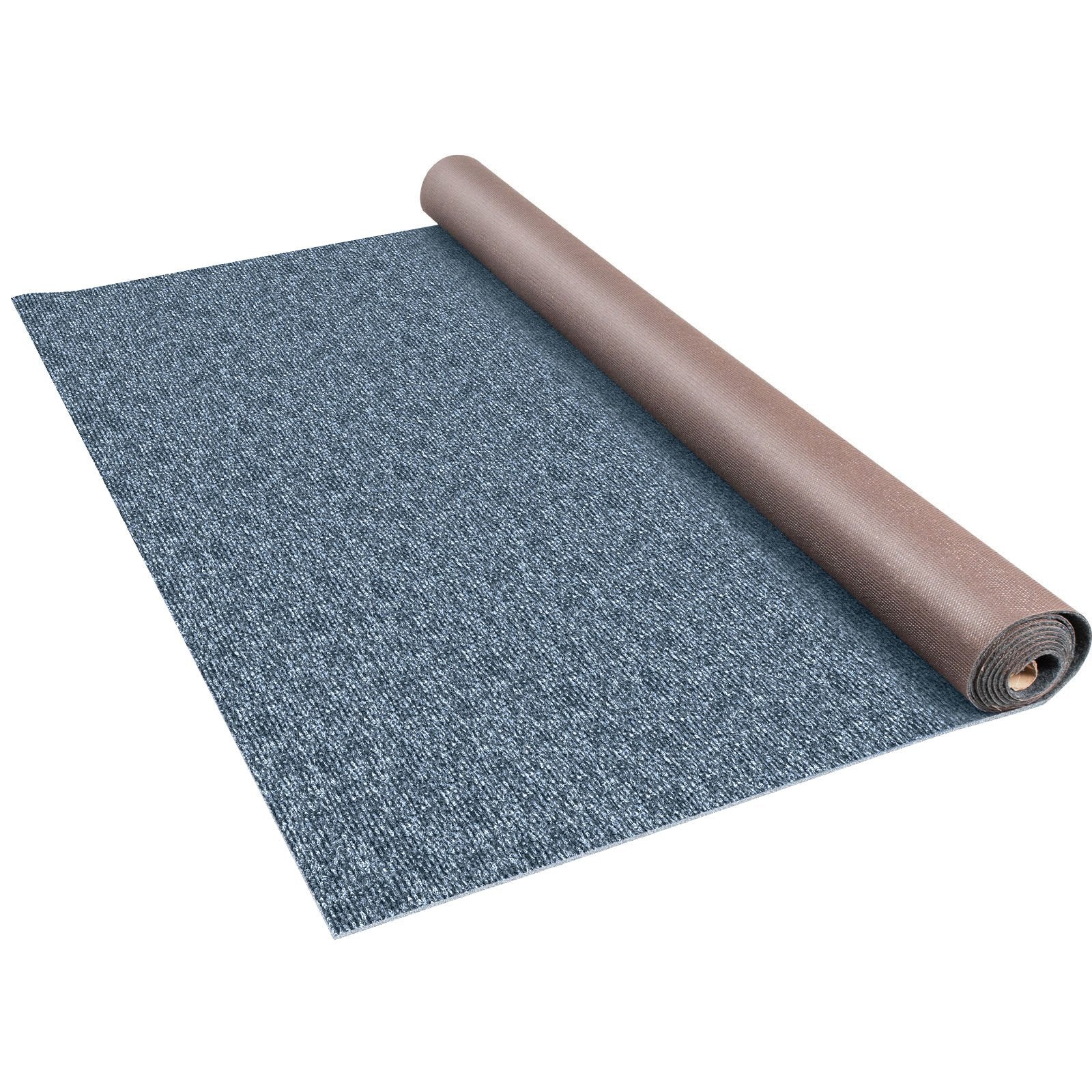 Gray Marine Carpet 6 Ft X 18 Ft Boat Carpet Rugs Indoor Outdoor Rugs For Patio Deck Anti-Slide TPR Water-Proof Back Cut