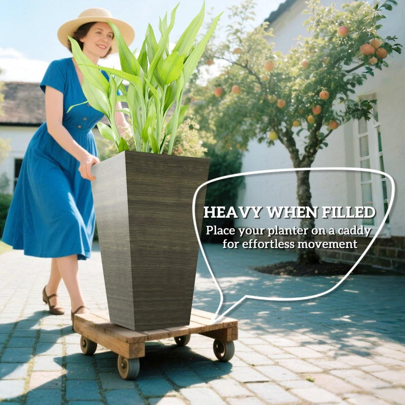 Set Of 3 Tall Planters