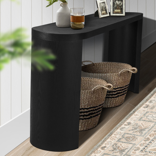 60 Thick Top Entryway Table, Curved Legs, Support The Installation Of Inward-facing Or Outward-facing For Sofas, Entrywa
