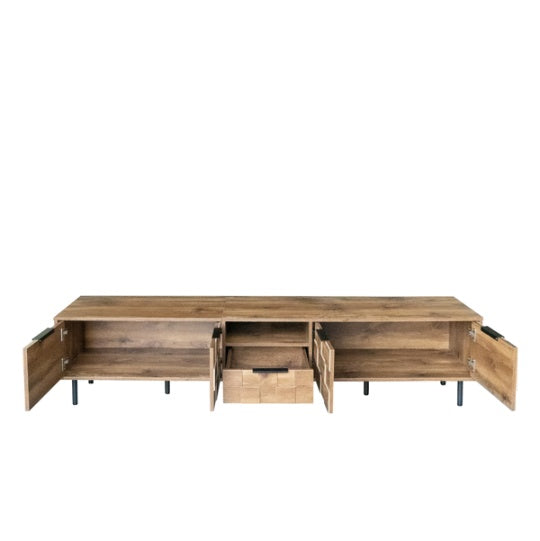 78 TV Stand For 85 75 65 Inch TV, TV Consoles For Living Room, Entertainment Center Wood TV Media With Storage