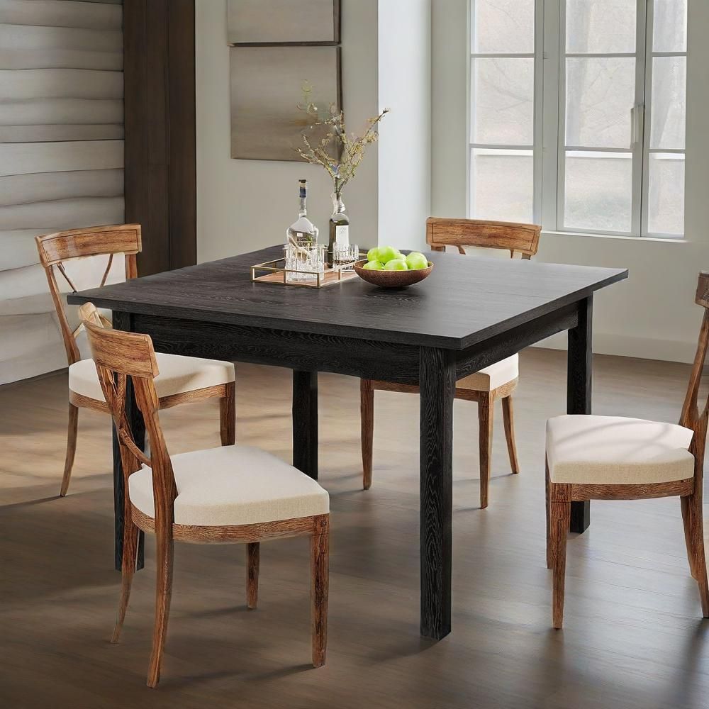 Wood Dining Table Modern Kitchen Table For Dining Room Living Room, 2-4 People Dining Room Table Square Dinner Tables Wi
