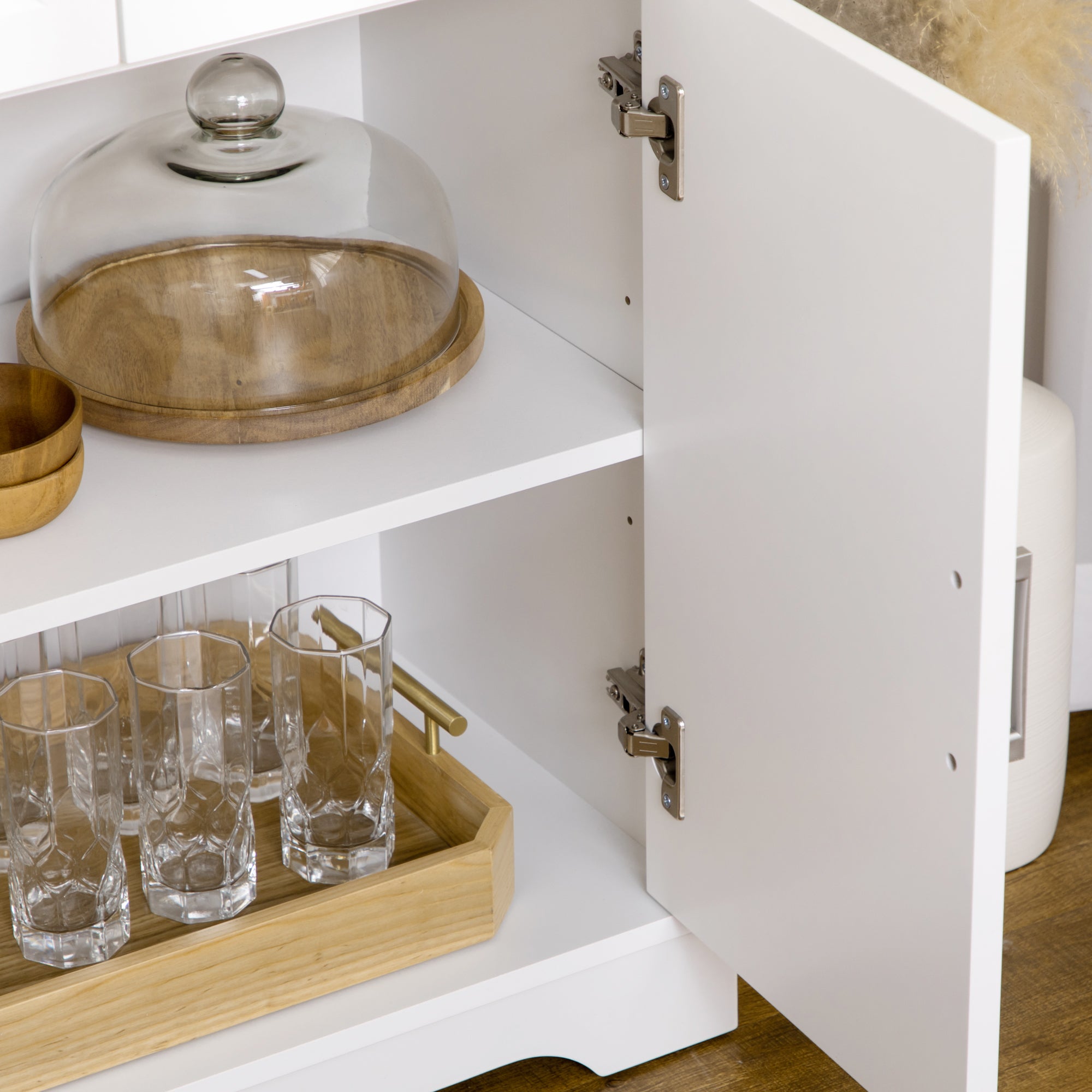 Modern Kitchen Sideboard Buffet Cabinet with Storage, Kitchen Island Dining Room Cabinet Living Room Furniture