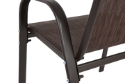 4 Piece Patio Chairs, Outdoor Camping Chairs With Breathable Textilene Fabric, Set Of 2 Garden Chairs With Armrest High