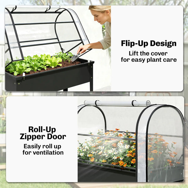 Garden Bed With Mini Greenhouse