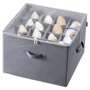Vevor Sturdy Under Bed Shoe Storage Organizer, Adjustable Dividers Fit 16 Compartments, Shoe Storage Organizer For Close