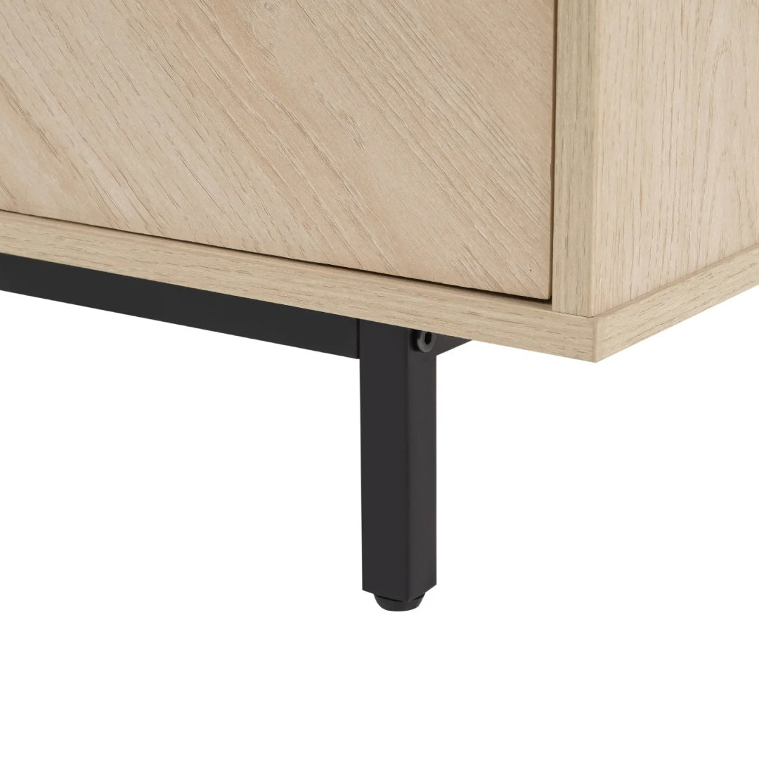 Storage Cabinet With Doors, Modern Accent Cabinet,Wood Grain Decoratio Buffet Sideboards For Living Room, Kitchen,Enterw